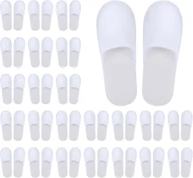 24 Pairs Disposable Slippers For Guests Spa Slippers Bulk Hotel Slippers Non Slip House Hotel Closed Toe Indoor Slipper for Women and Men, Size 10-11