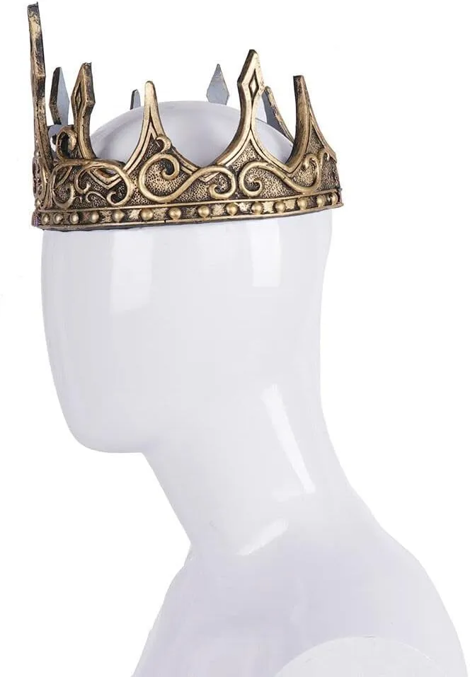 Adult Royal King Crown,Ancient Prince Crown for Halloween Cosplay