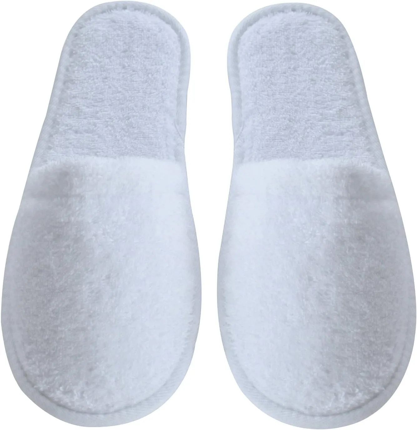 Arus Womens Turkish Terry Cotton Cloth Spa Slippers One Size Fits Most, White, 6-9.5 Wide Women