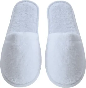 Arus Womens Turkish Terry Cotton Cloth Spa Slippers One Size Fits Most, White, 6-9.5 Wide Women