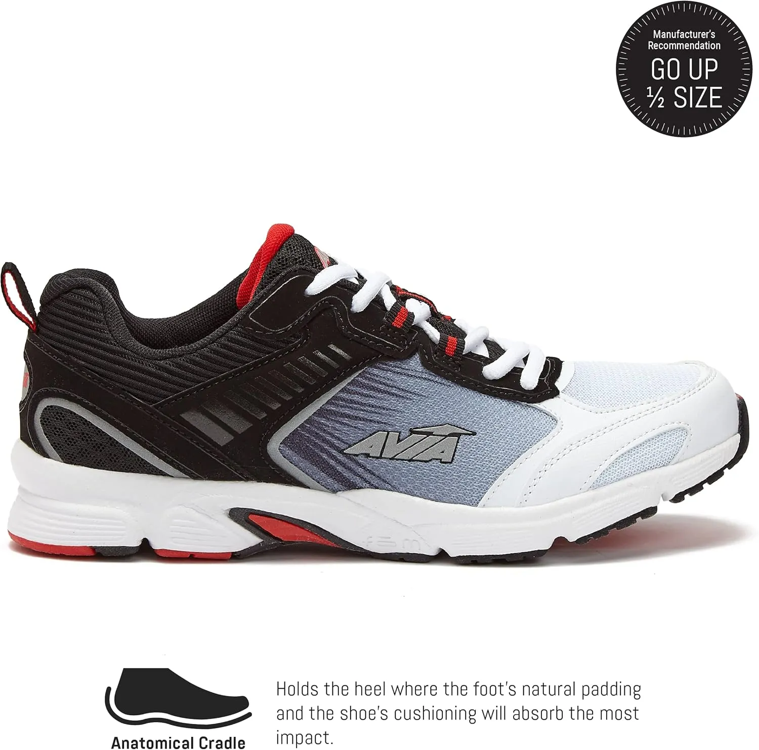 Avia Forte 2.0 Mens Running Shoes, Lightweight Trail or Running Athletic Sneakers for Men - Green, Black or Grey