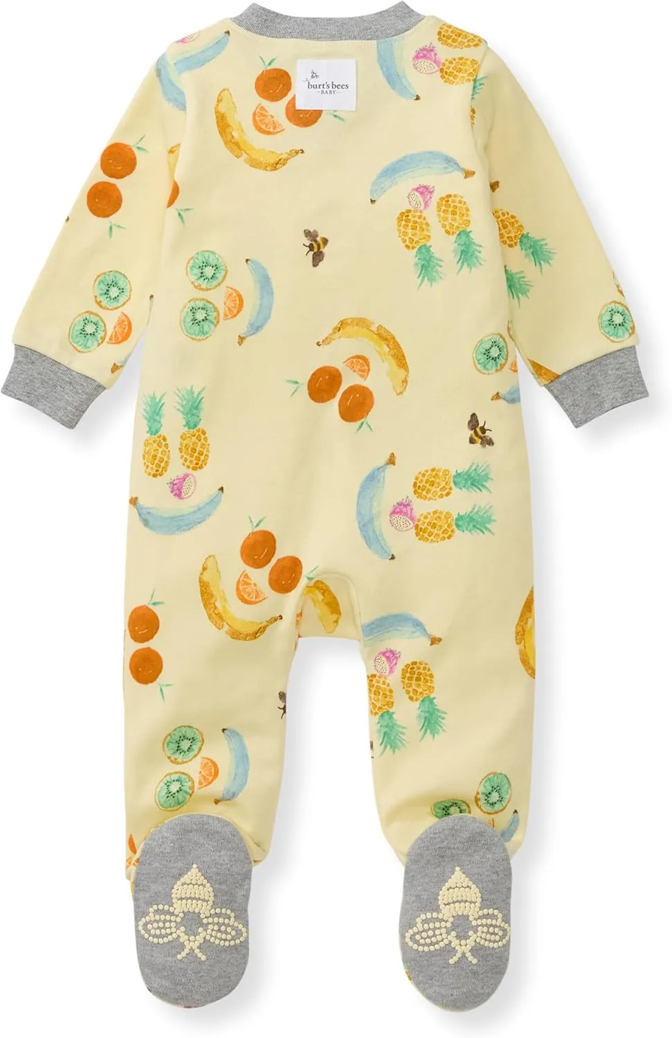 Burt's Bees Baby Boys' Organic Cotton Loose Fit Sleep and Play One-Piece Zip Front Footed Pajamas