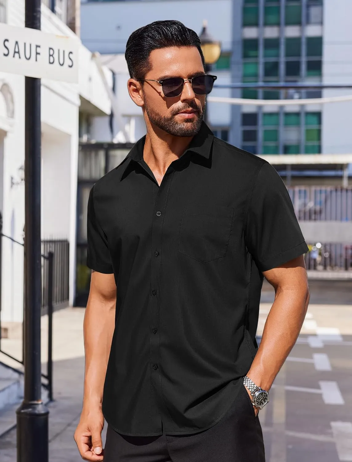 COOFANDY Mens Dress Shirts Soft Modal Business Casual Button Down Shirts Lightweight Spring Summer Shirts