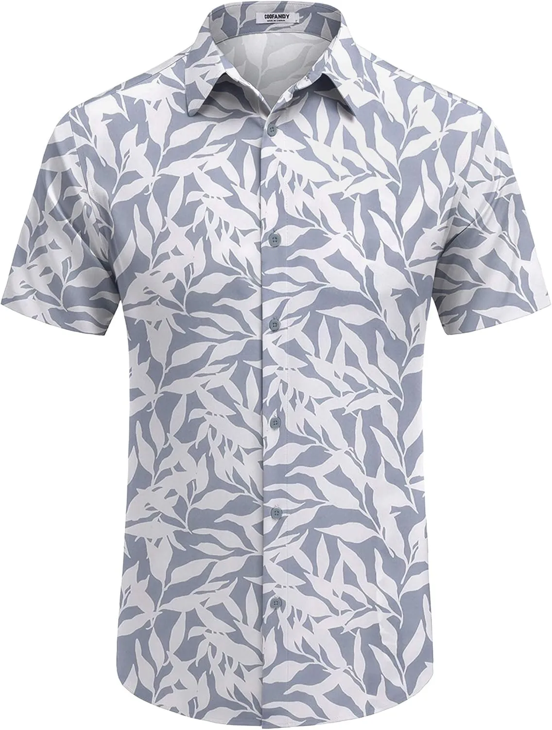 COOFANDY Mens Hawaiian Shirt Short Sleeve Button Down Shirts Tropical Floral Summer Beach Shirts