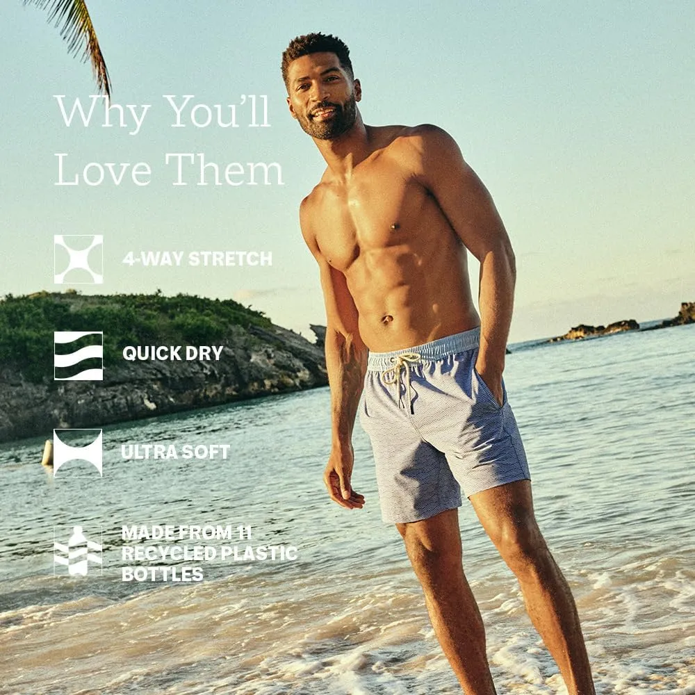 Fair Harbor The Bayberry Trunk ?C?C Men's Swim Suits with Liner, 7-inch Inseam ?C?C Anti-Chafe Classic fit Swim Trunks