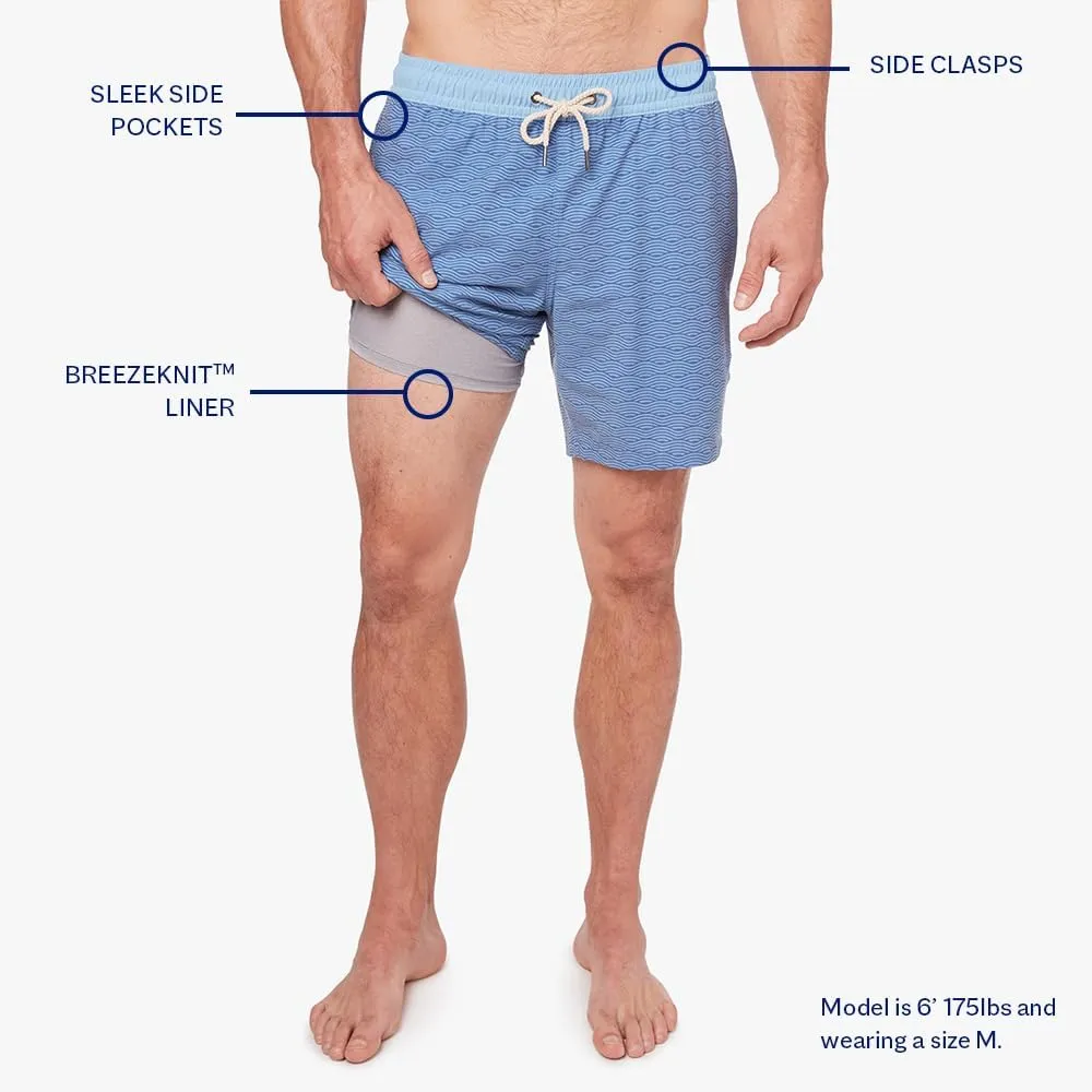 Fair Harbor The Bayberry Trunk ?C?C Men's Swim Suits with Liner, 7-inch Inseam ?C?C Anti-Chafe Classic fit Swim Trunks