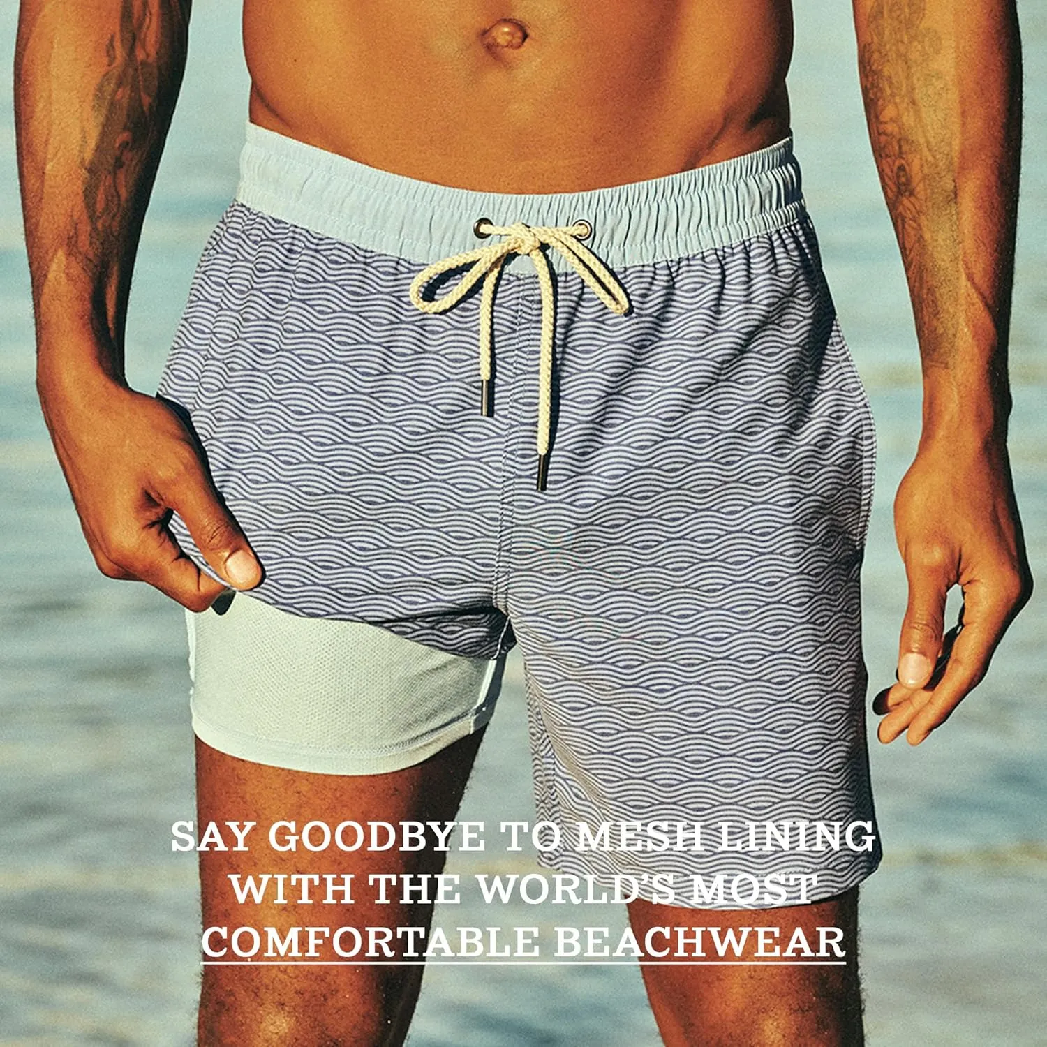 Fair Harbor The Bayberry Trunk ?C?C Men's Swim Suits with Liner, 7-inch Inseam ?C?C Anti-Chafe Classic fit Swim Trunks