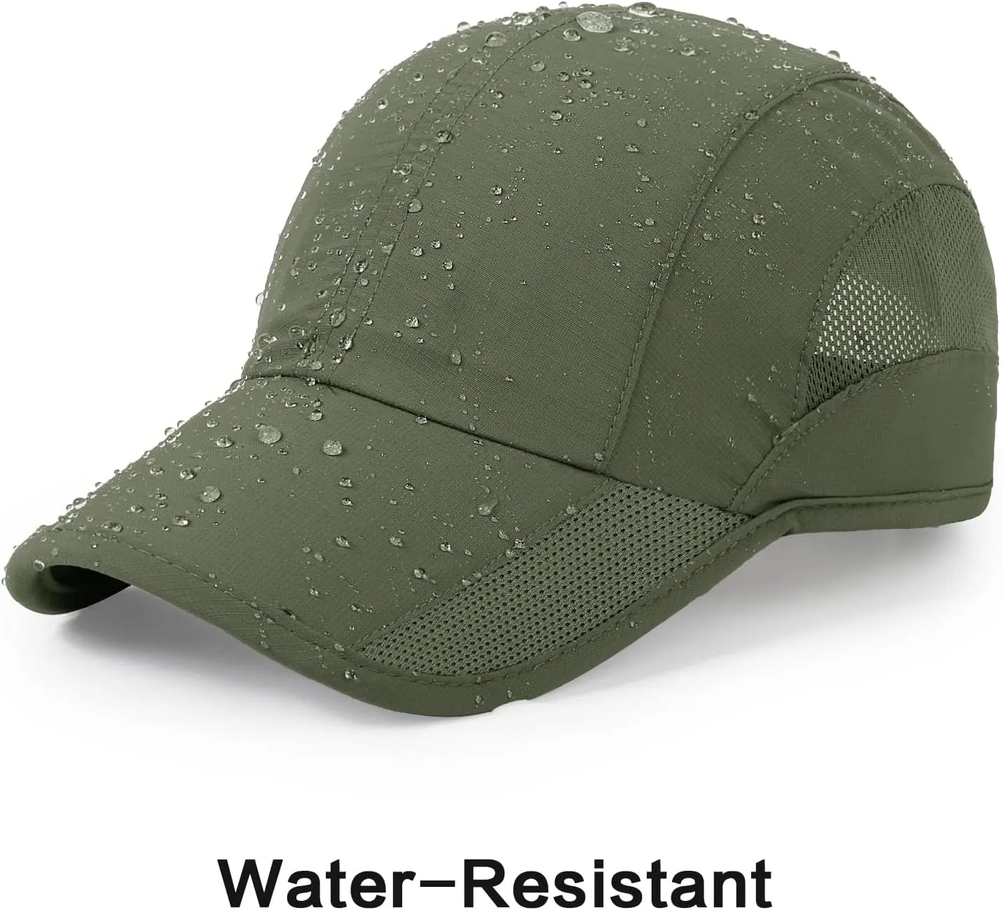 HH HOFNEN Quick Dry Baseball Cap Unstructured Running Cap Water-Resistant UPF 50  Mesh Golf Sun Hats for Men Women