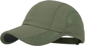 HH HOFNEN Quick Dry Baseball Cap Unstructured Running Cap Water-Resistant UPF 50  Mesh Golf Sun Hats for Men Women