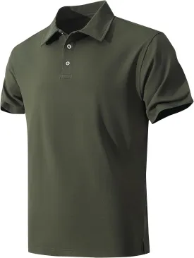Men's Active Polo Shirt Lightweight Short Sleeve Athletic Golf Polos Daily Stylish Collared Shirts