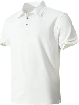 Men's Active Polo Shirt Lightweight Short Sleeve Athletic Golf Polos Daily Stylish Collared Shirts