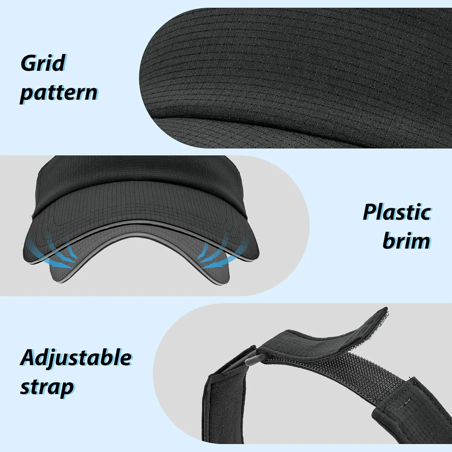 Sukeen Women's Adjustable Fit Runners Lightweight Comfort Performance Visor, Sports Sun Visor One Size Fits Most