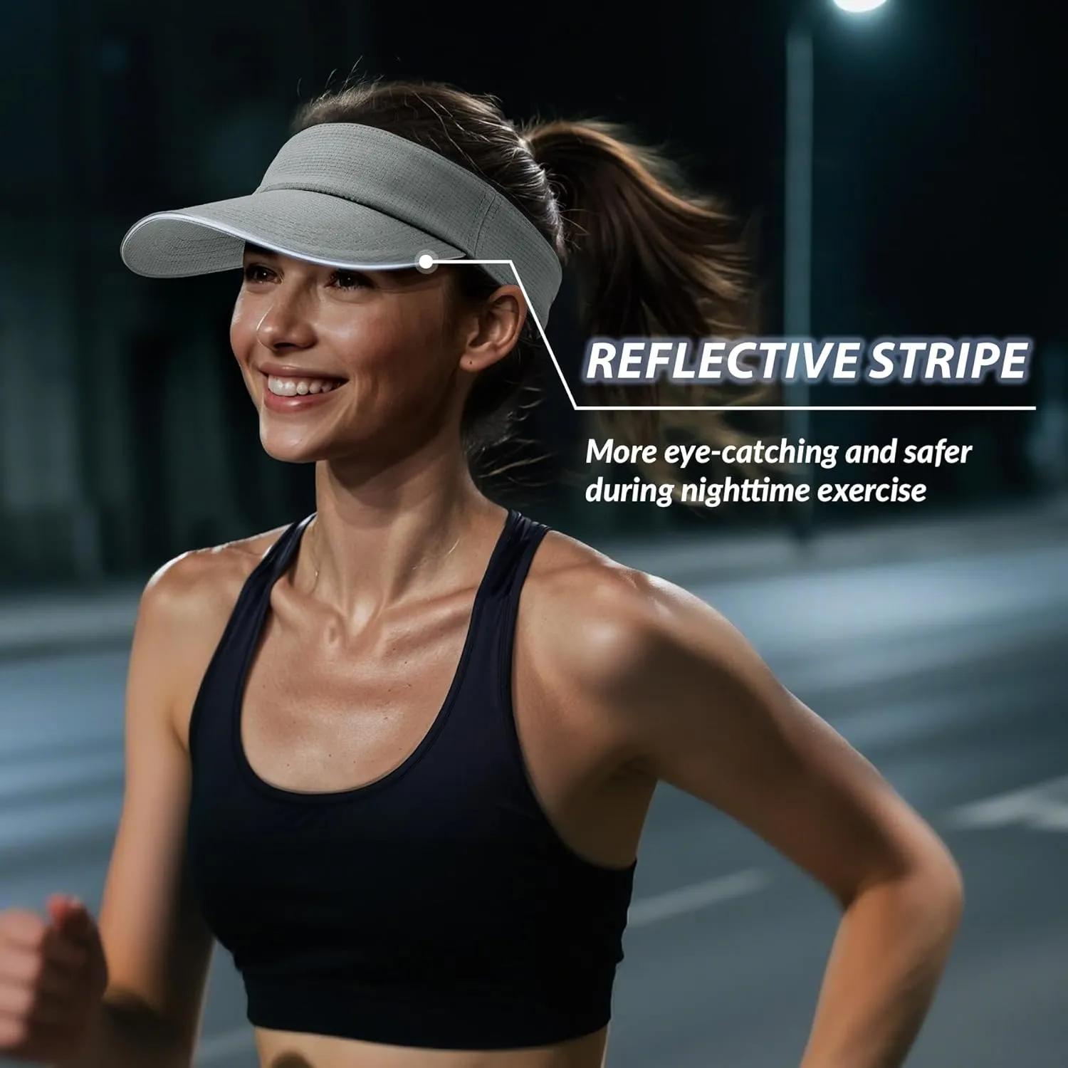 Sukeen Women's Adjustable Fit Runners Lightweight Comfort Performance Visor, Sports Sun Visor One Size Fits Most