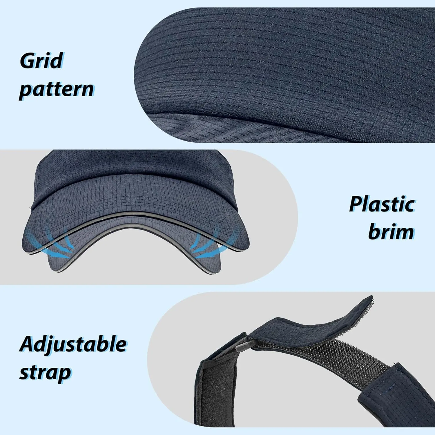 Sukeen Women's Adjustable Fit Runners Lightweight Comfort Performance Visor, Sports Sun Visor One Size Fits Most