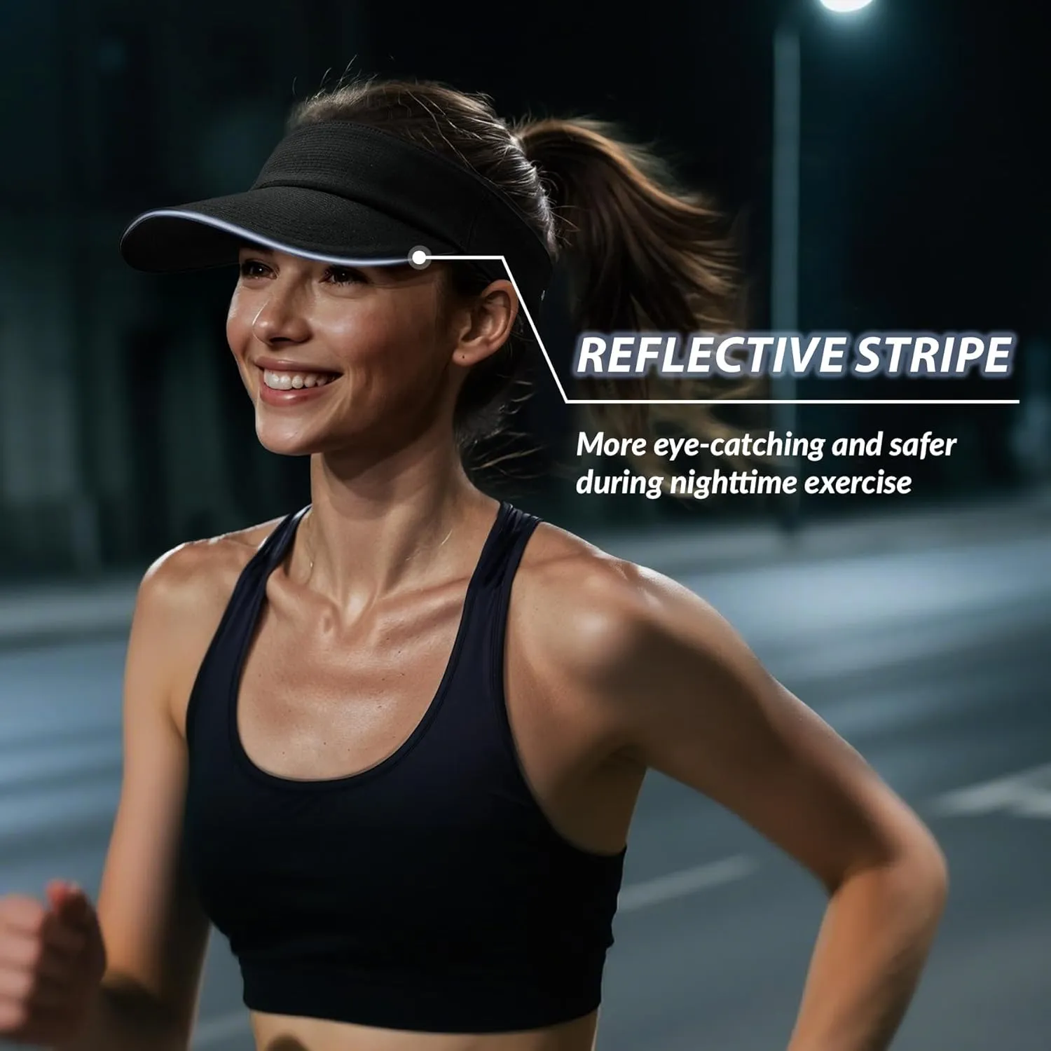 Sukeen Women's Adjustable Fit Runners Lightweight Comfort Performance Visor, Sports Sun Visor One Size Fits Most