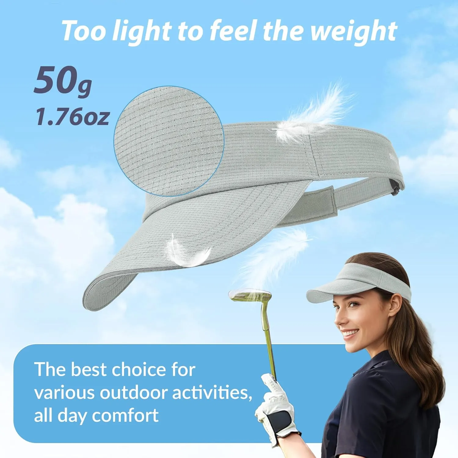 Sukeen Women's Adjustable Fit Runners Lightweight Comfort Performance Visor, Sports Sun Visor One Size Fits Most