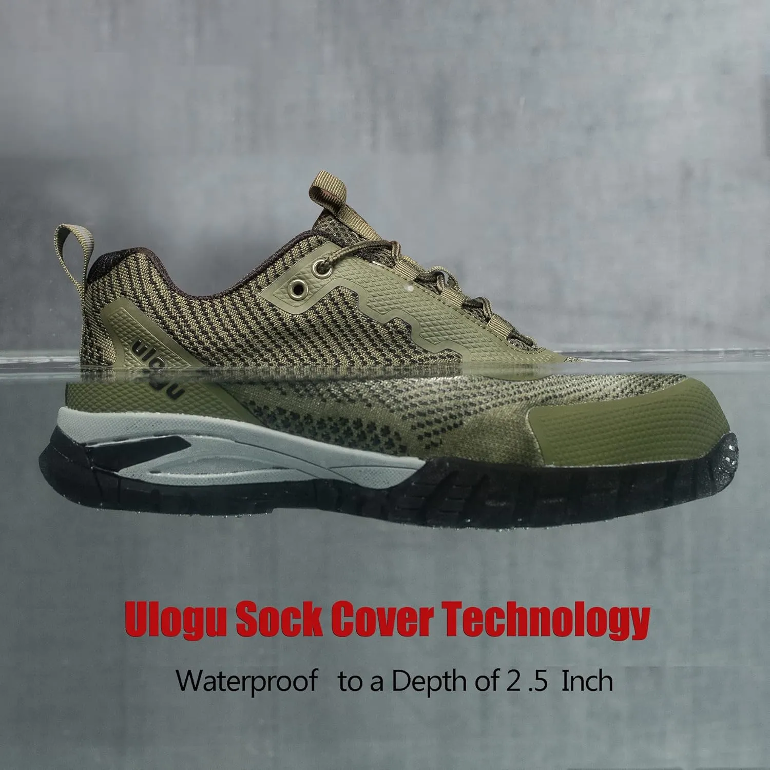 ulogu Waterproof Hiking Shoes for Men Women Comfy Lightweight Non-Slip All Day Walking Work Sneakers 6-Month Warranty