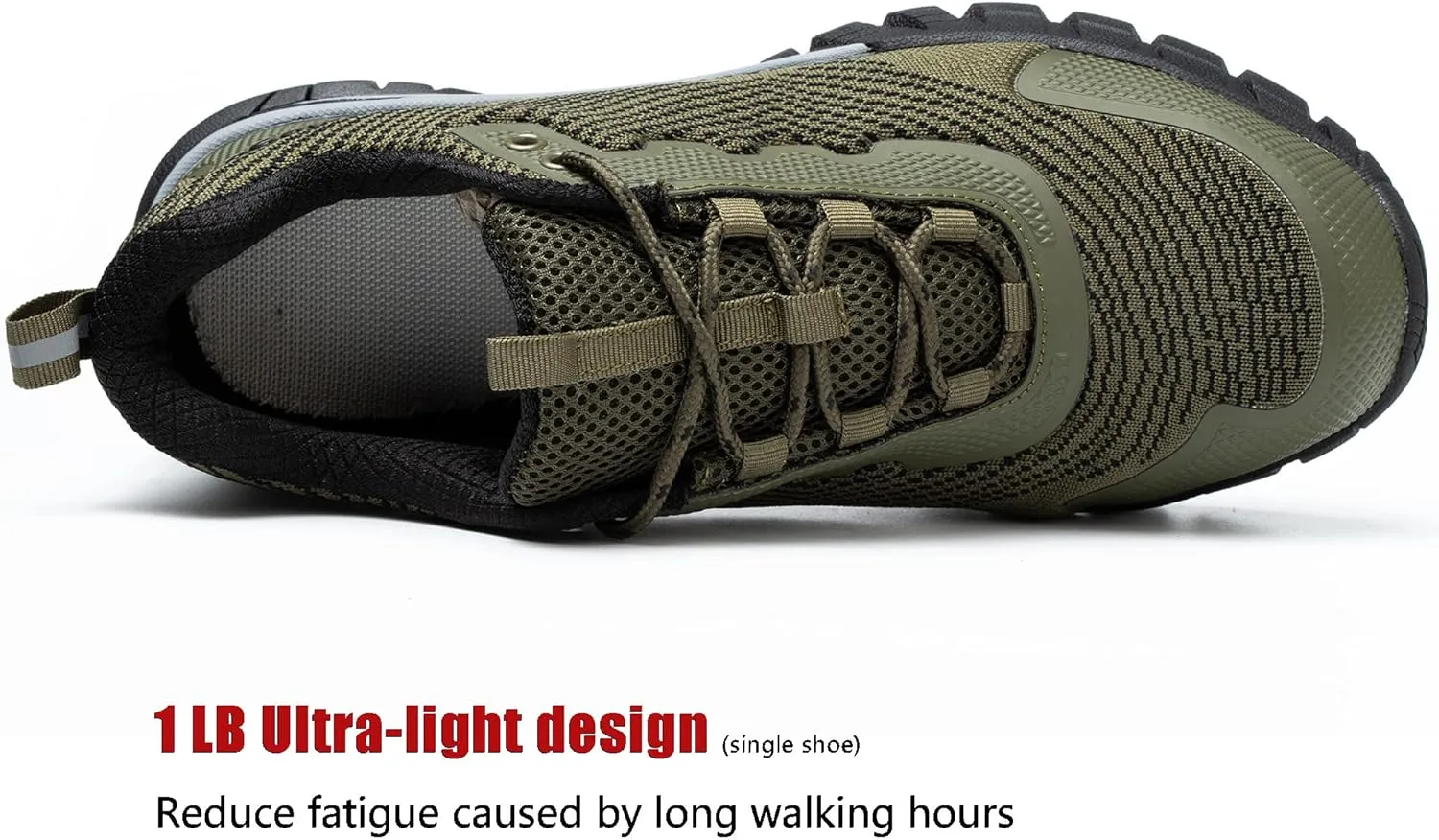 ulogu Waterproof Hiking Shoes for Men Women Comfy Lightweight Non-Slip All Day Walking Work Sneakers 6-Month Warranty